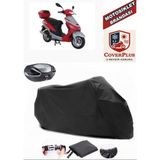 Mondial 50 Tt Branda Siyah Arka Çanta Uyumlu(Topcase) Motosiket Brandası Motor Örtüsü Çadır Su Geçirmez Motosiklet Kılıfı Motor Brandası,lastikli,taşıma Torbalı