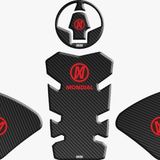 Mondial Drift 125 L Tank Pad Karbon Kırmızı