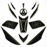 Mondial Drift L Full Tank Pad Set Siyah - Neon Sarı