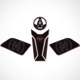 Mondial Drift L Tank Pad Set Siyah-Kırmızı tasarım