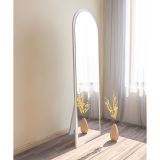 Mone Ayaklı Oval Boy Aynası, Beyaz, 160X50