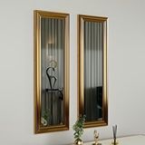MONEayna 2'li Gold Çerçeveli Ayna 30x90 Cm Pg003 Altın