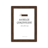 MONEayna A4 Çerçeve Belgelik Kahverengi Çerçeve (22 MM)