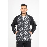 monel Softshell Kamuflaj Desenli Gri Siyah Mont Outdoor Mont