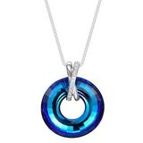 Monemel Swarovski Mavi Taşlı Kolye (Altın Kaplama) Sevgililer Günü Hediyesi