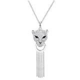 Monemel Swarovski Taşlı Kaplan Kolye (Altın Kaplama) Sevgililer Günü Hediyesi