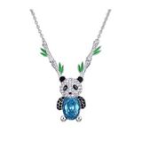 Monemel Swarovski Taşlı Özel Tasarım Panda Kolye (Altın Kaplama) Sevgililer Günü Hediyesi