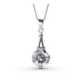 Monemel Swarovski Tek Taş Kolye - (Eyfel Kulesi) (Altın Kaplama) Sevgililer Günü Hediyesi