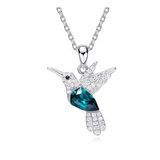 Monemel Swarovski Yesil Taşlı Gümüş Anka Kuşu Kolye (Altın Kaplama) AYNI GUN TESLIM Sevgililer Günü Hediyesi