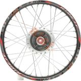 Monero Cg Serisi Ön Jant Komple (1.20X17) (Telli) (Kampana Fren Modeli) (Siyah Jant, Gri Göbek, Krom Tel)