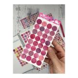 Monet Garden Pembe 6 Yaprak 312 Yuvarlak Kağıt Sticker Seti Etiket/Çıkartma/Postit/Post-it