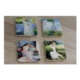 Monet ve Kadınlar Doğal Taş Bardak Altlığı 4'lü set - Natural Stone Coasters