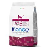 Monge Natural Superpremium kedi maması (tavuklu kuru kedi maması, yüksek kaliteli içerikler, lif ve vitamin bakımından zengin, kuru kedi maması, 400 g)
