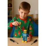 Moni Erkek Çocuk Likralı Penye Kaliteli Robot Baskılı Pijama Takımı - Yeşil - 2 Yaş