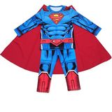 Moni Erkek Çocuk Pelerinli Dijital Baskılı Süpermen/ Superman Kostümü - Kırmızı - Mavi - 7 - 8 Yaş