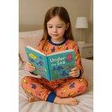 Moni Kız Çocuk Likralı Penye Kaliteli Yunus Baskılı Pijama Takımı - Pembe - 6 Yaş