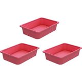 Moniev Kids Montessori Oyuncak Dolabı Kutusu Saklama Kutusu 41X30.5X10 Çocuklar Için Aktivite Kutusu 3 Adet - Pembe