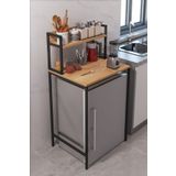 moniev Mini Buzdolabı Üstü Düzenleyici Fırın Üstü Raf Buzdolabı Organizer Raflı Çamaşır Makinası Organizer