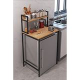 Moniev Mini Buzdolabı Üstü Düzenleyici Metal Fırın Üstü Raf Organizer Çamaşır Makinesi İçin Pratik Depolama