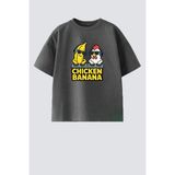 Monila Erkek Çocuk Pamuklu Bisiklet Yaka Baskılı T-Shirt - Antrasit - 13 - 14 Yaş