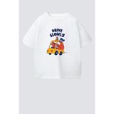 Monila Erkek Çocuk Slogan Baskılı Pamuklu Bisiklet Yaka T-shirt