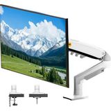 Monitör Masası Montaj Standı Tam Hareketli Döner Monitör Kolu Gaz Yaylı 17-30''Monitörler İçin (2 Kg - 9 Kg Arasında) Bilgisayar Monitör Standı F80 (Beyaz)