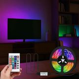 Monitör Ve Tv Arkası 3 Metre Rgb Şerit Led Seti - Cata Usb Bağlantılı, Uzaktan Kumandalı, 352 Renk Seçenekli Ambiyans Aydınlatma, Göz Yormay