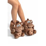 Monkey Unisex Hayvanlı Panduf Kahverengi 36/43