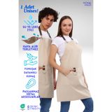 Monki Haus Cafe, Barista, Kuaför, Barmen, Çiçekçi, Mutfak, Önlükleri, Leke Tutmaz, Bay, Bayan, Bej Renk