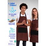 Monki Haus Cafe, Barista, Kuaför, Barmen, Çiçekçi, Mutfak Önlükleri, Leke Tutmaz, Kahverengi/siyah Renk