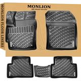 Monlion Toyota Corolla Sedan 2020-2025 Paspaslar 1. ve 2. Sıra Tam Set Kauçuk (Siyah)