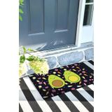 Monnhein Avakado Kapı Önü Paspası Dekoratif Kapı Paspası Dış Mekân Paspas Ev İçi Paspası 45x70cm