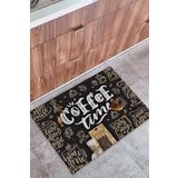 Monnhein Coffee Time İç ve Dış Mekan Dekoratif Çok Amaçlı Kapı Önü Paspası
