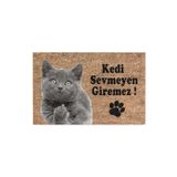 Monnhein Dekoratif Kapı Önü Paspası, Dış Mekan/ev Içi/ Kapı Paspasları (KEDİ SEVMEYEN GİREMEZ)