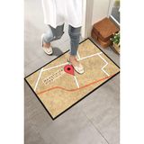 Monnhein Ev Lokasyonu Kapı Önü Paspası - Renkli - 40 x 60 cm