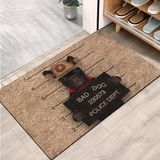 Monnhein Kapı Önü Paspası - Modern ve Şık Kapı Paspası | Ev, Ofis ve Dış Mekân Kullanımı İçin (Bad Dog) 45x65
