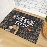 Monnhein Kapı Önü Paspası - Modern ve Şık Kapı Paspası | Ev, Ofis ve Dış Mekân Kullanımı İçin (Caffe Time) 40x60