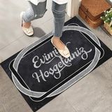 Monnhein Kapı Önü Paspası - Modern ve Şık Kapı Paspası | Ev, Ofis ve Dış Mekân Kullanımı İçin (Elegan Çerçeve) 40x60