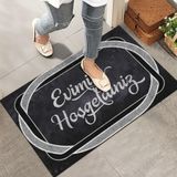 Monnhein Kapı Önü Paspası - Modern ve Şık Kapı Paspası | Ev, Ofis ve Dış Mekân Kullanımı İçin (Elegan Çerçeve) 45x65