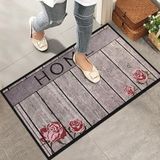 Monnhein Kapı Önü Paspası - Modern ve Şık Kapı Paspası | Ev, Ofis ve Dış Mekân Kullanımı İçin (Gül Motifli Home) 40x60