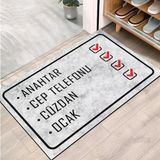 Monnhein Kapı Önü Paspası - Modern ve Şık Kapı Paspası | Ev, Ofis ve Dış Mekân Kullanımı İçin (Günlük Hatırlatma) 45x65