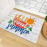 Monnhein Kapı Önü Paspası - Modern ve Şık Kapı Paspası | Ev, Ofis ve Dış Mekân Kullanımı İçin (Hello Sweet Summer) 45x65