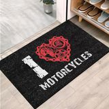 Monnhein Kapı Önü Paspası - Modern ve Şık Kapı Paspası | Ev, Ofis ve Dış Mekân Kullanımı İçin (I Love Motosiklet) 40x60