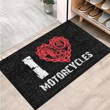 Monnhein Kapı Önü Paspası - Modern ve Şık Kapı Paspası | Ev, Ofis ve Dış Mekân Kullanımı İçin (I Love Motosiklet) 40x60