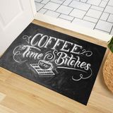 Monnhein Kapı Önü Paspası - Modern ve Şık Kapı Paspası | Ev, Ofis ve Dış Mekân Kullanımı İçin (Latte) (Caffe Time Bitc..) 45x65