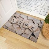 Monnhein Kapı Önü Paspası - Modern ve Şık Kapı Paspası | Ev, Ofis ve Dış Mekân Kullanımı İçin (Love Tiles) 40x60