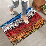 Monnhein Kapı Önü Paspası - Modern ve Şık Kapı Paspası | Ev, Ofis ve Dış Mekân Kullanımı İçin (Renkli Leopar) 40x60