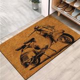 Monnhein Kapı Önü Paspası - Modern ve Şık Kapı Paspası | Ev, Ofis ve Dış Mekân Kullanımı İçin (Retro Scooter) 40x60