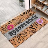Monnhein Kapı Önü Paspası - Modern ve Şık Kapı Paspası | Ev, Ofis ve Dış Mekân Kullanımı İçin (Rustic Welcome Bloom) 40x60