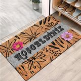 Monnhein Kapı Önü Paspası - Modern ve Şık Kapı Paspası | Ev, Ofis ve Dış Mekân Kullanımı İçin (Rustic Welcome Bloom) 45x65